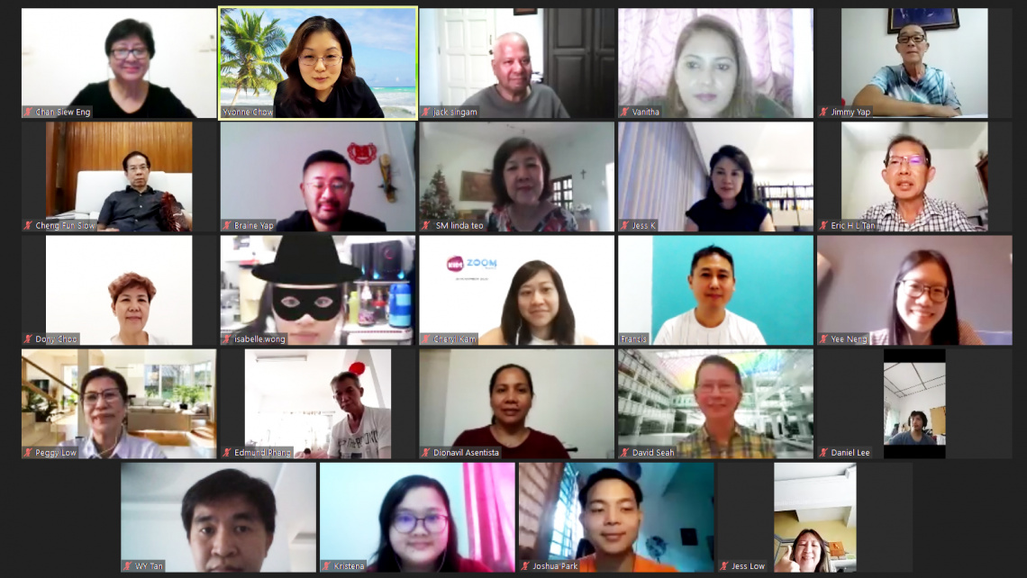 Participants learning from home.